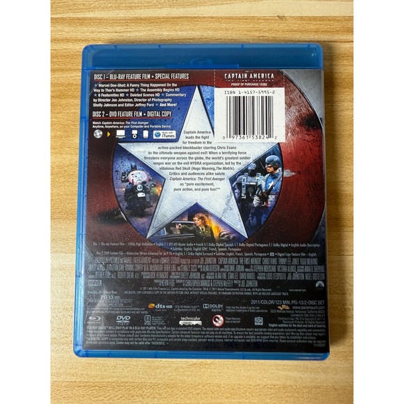 Captain‎ America: The First Avenger (Blu-ray + DVD + Digital Copy) - Picture 2 of 2